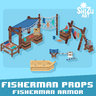 [ShizuArt] Fisherman Props + Fisherman Outfit