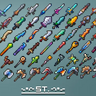 RPG weapon pack with 8 types of weapons