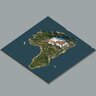 Advent Map [1] Fractlands - The Red Survival Island [2k, Java, Bedrock, Download]