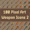 100 PIXEL ART WEAPON ICONS PACK 2