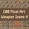 Download 100 PIXEL ART WEAPON ICON PACK 4 for free