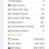 Enhanced User Info Panel